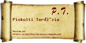Piskolti Terézia névjegykártya